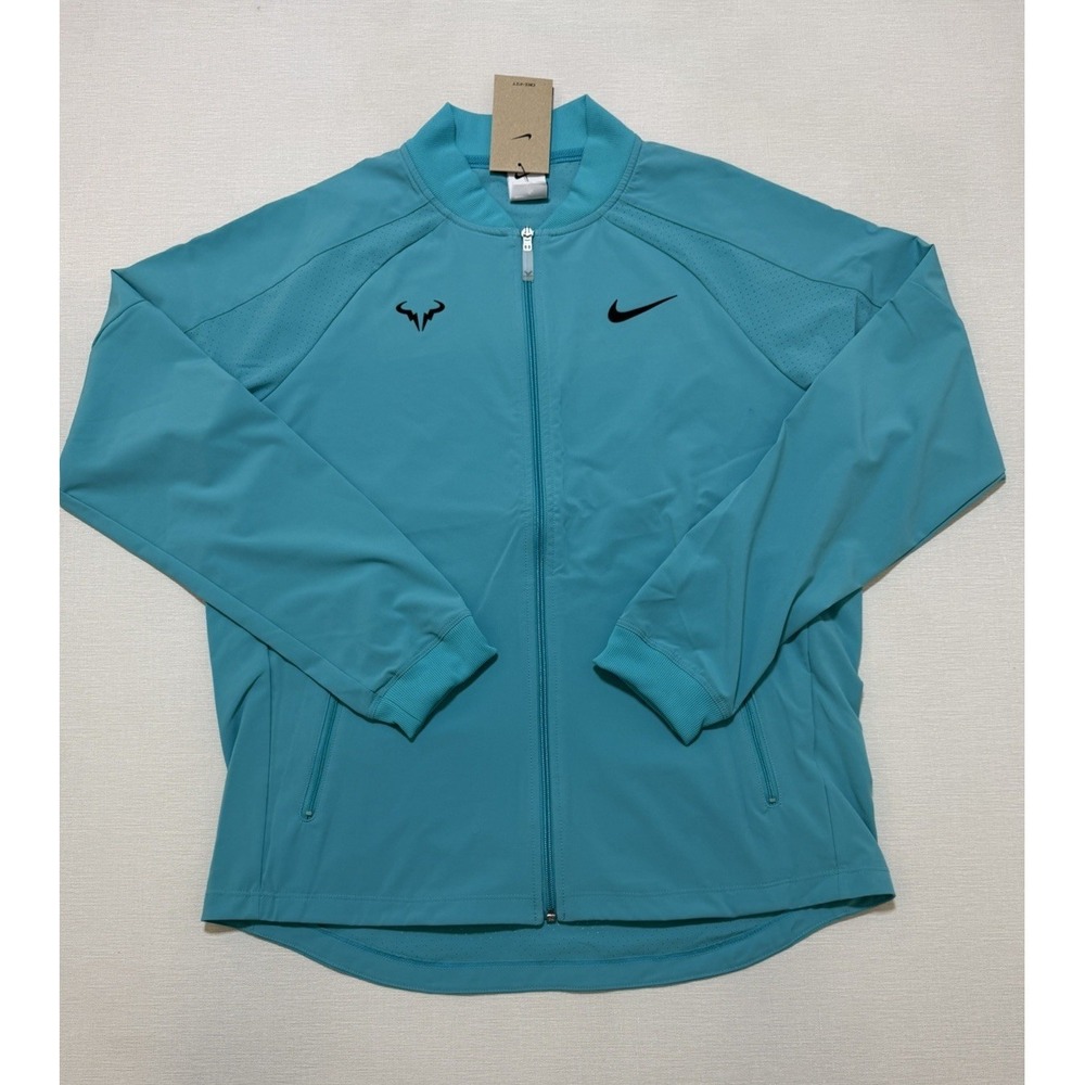 Nike Court Rafa Nadal Full Zip Warmup Jacket Dusty Cactus Teal Mint Size XL
